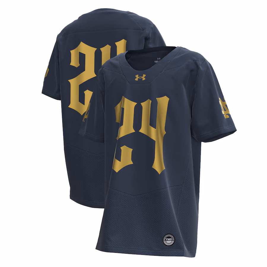 Notre Dame Fighting Irish Under Armour Youth 2024 Shamrock Series Replica Jersey - Navy - Jersey