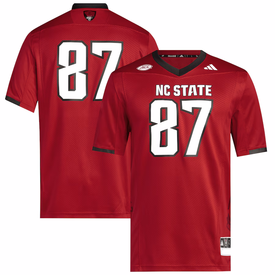 Men's adidas #87 Red NC State Wolfpack Premier Jersey - Jersey