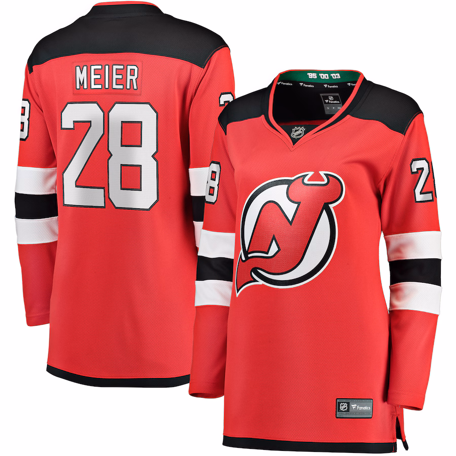 Women's New Jersey Devils Timo Meier Fanatics Red Home Breakaway Player Jersey - Jersey