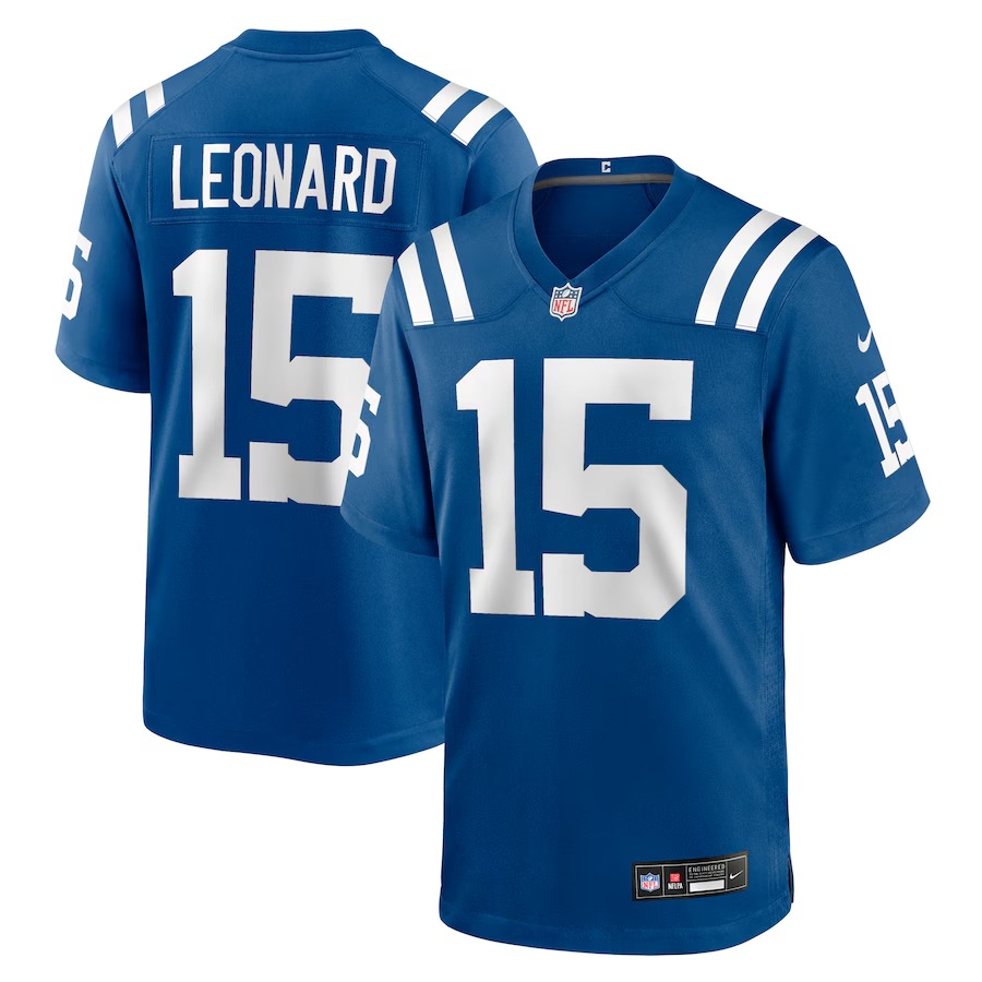 Men's Indianapolis Colts Riley Leonard Nike Royal Team Game Jersey - Jersey