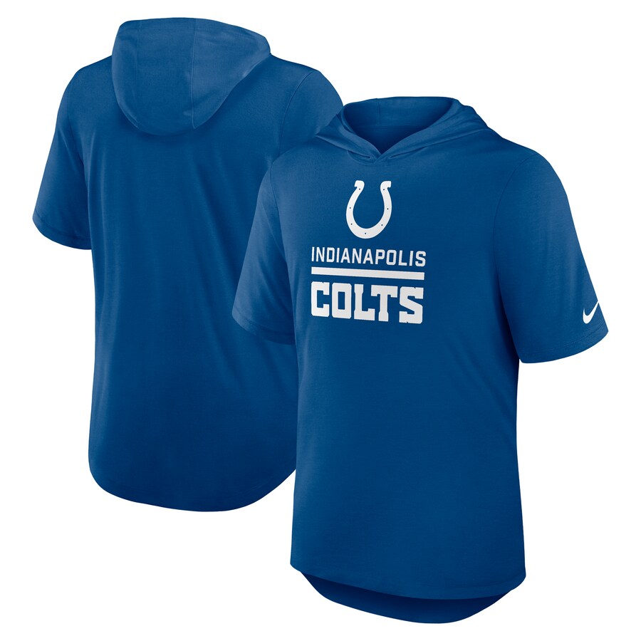 Men's Indianapolis Colts Nike Royal Lockup Tri-Blend Hoodie T-Shirt - Jersey