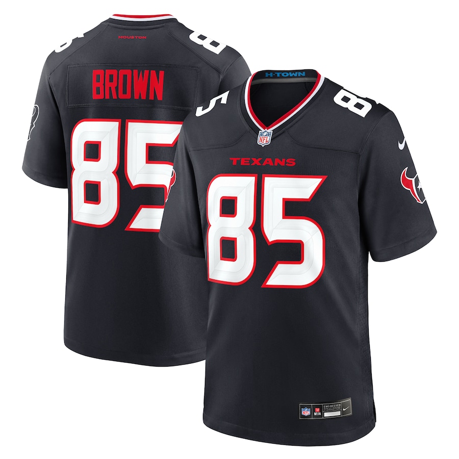 Men's Houston Texans Noah Brown Nike  Navy Team Game Jersey - Jersey