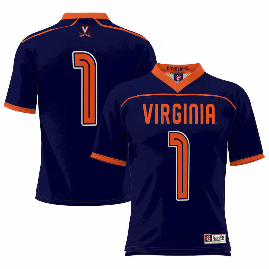 Men's GameDay Greats  Navy Virginia Cavaliers #1 Lightweight Lacrosse Jersey - Jersey