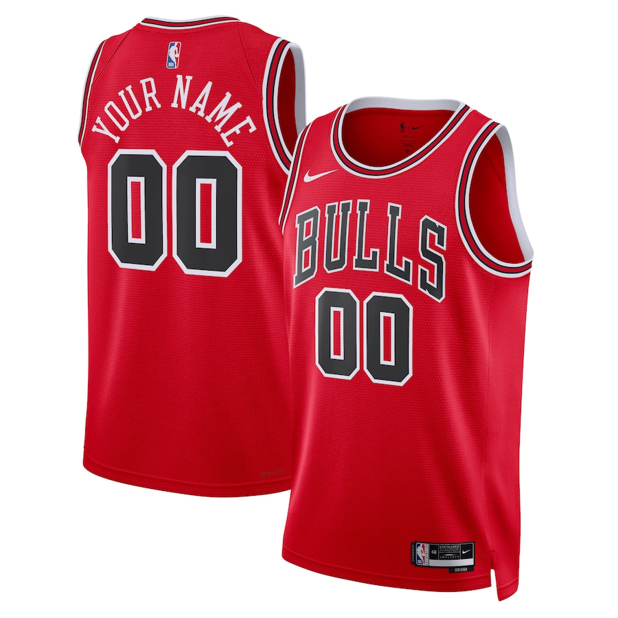 Unisex Chicago Bulls Nike Red Swingman Custom Jersey - Icon Edition - Jersey