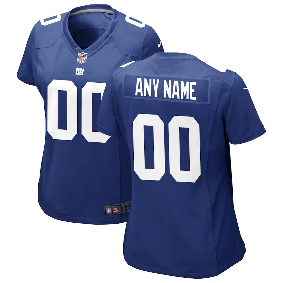 Women's Nike Royal New York Giants Custom Jersey - Jersey
