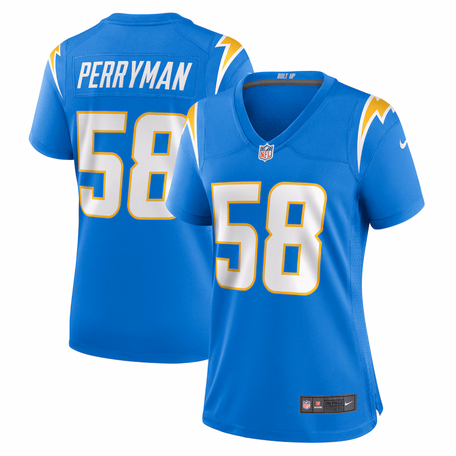 Women's Los Angeles Chargers Denzel Perryman Nike  Powder Blue Team Game Jersey - Jersey