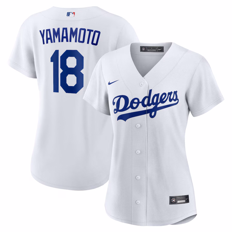 Women's Los Angeles Dodgers Yoshinobu Yamamoto Nike White Home Replica Player Jersey - Jersey