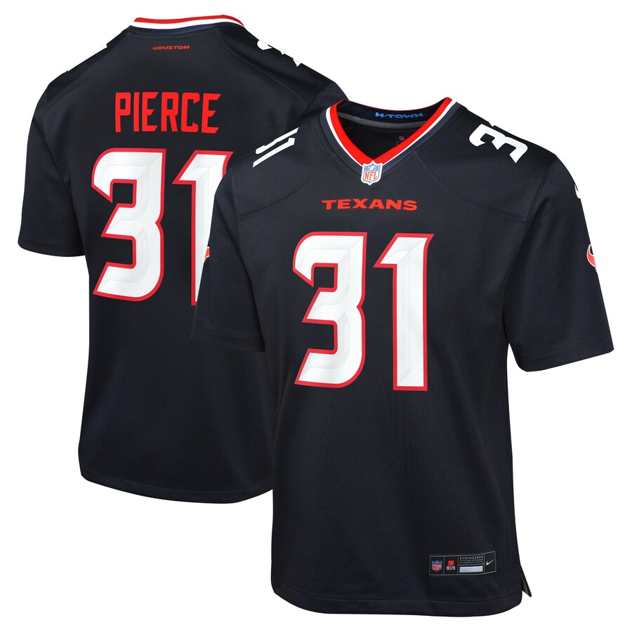 Youth Houston Texans Dameon Pierce Nike Navy Game Jersey - Jersey