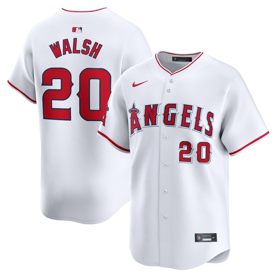 Men's Los Angeles Angels Jared Walsh Nike White Home Limited Player Jersey - Jersey