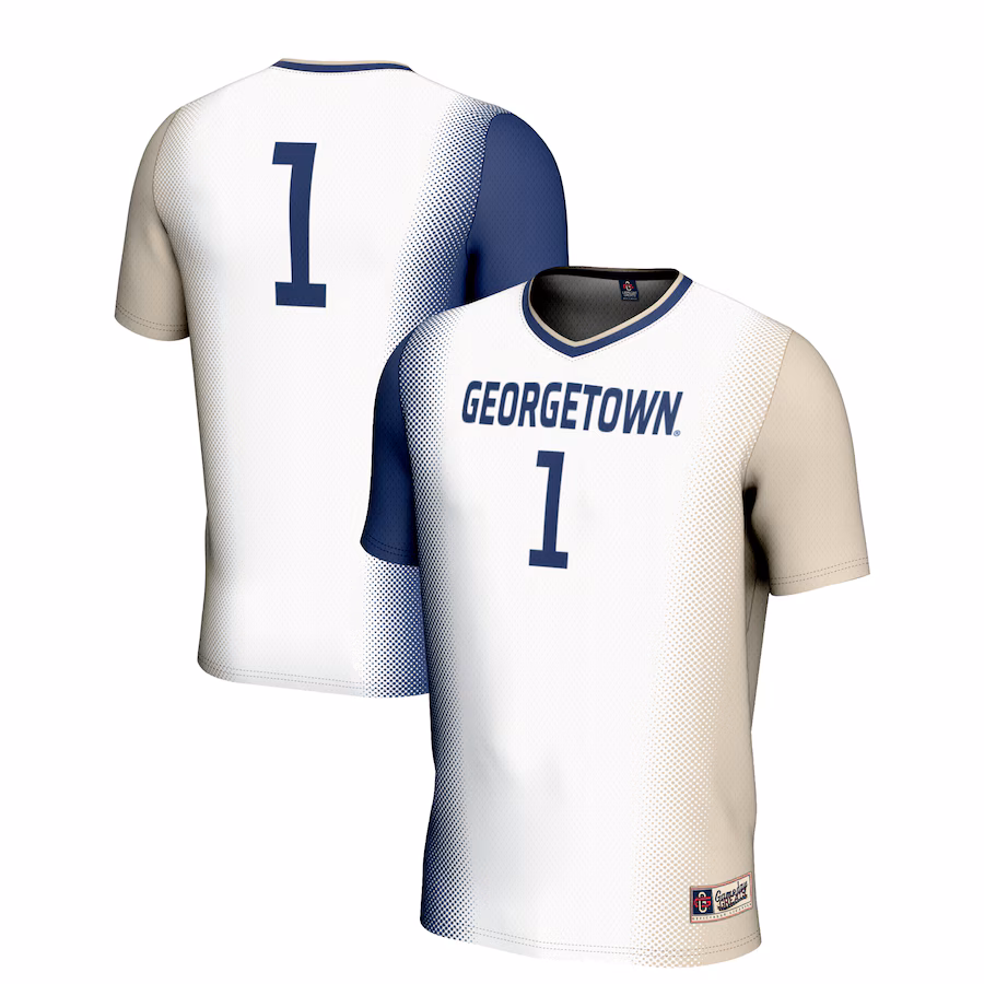 Unisex GameDay Greats #1 White Georgetown Hoyas  Lightweight Women's Soccer Jersey - Jersey