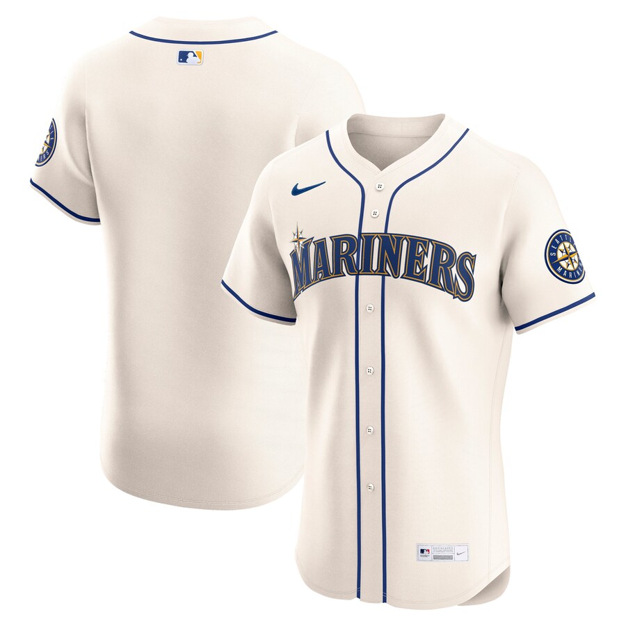 Men's Seattle Mariners Nike Cream Alternate Elite Jersey - Jersey