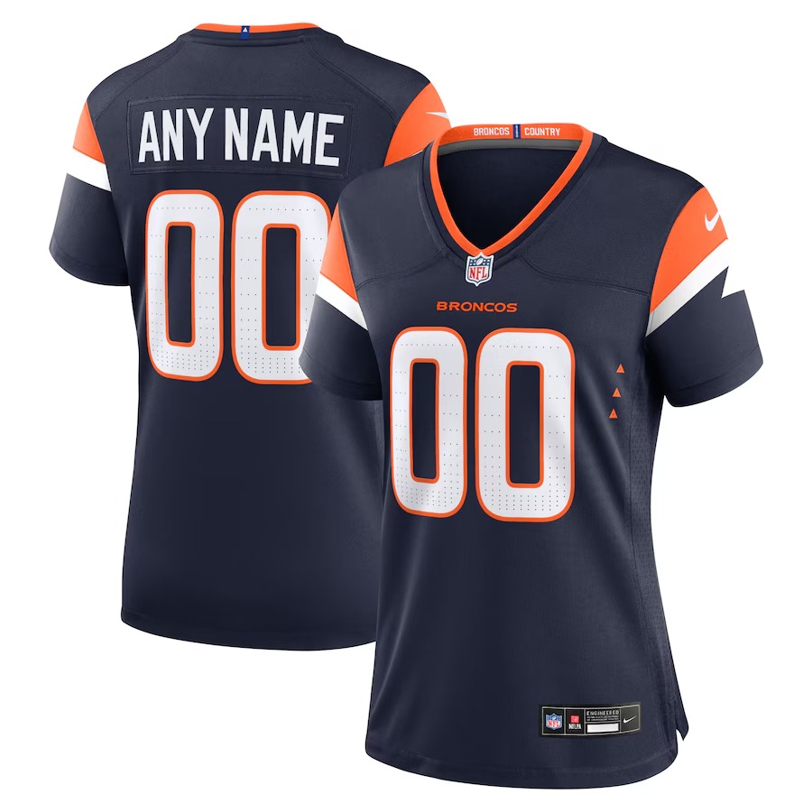 Women's Denver Broncos  Nike Navy Alternate Mile High Collection Custom Game Jersey - Jersey