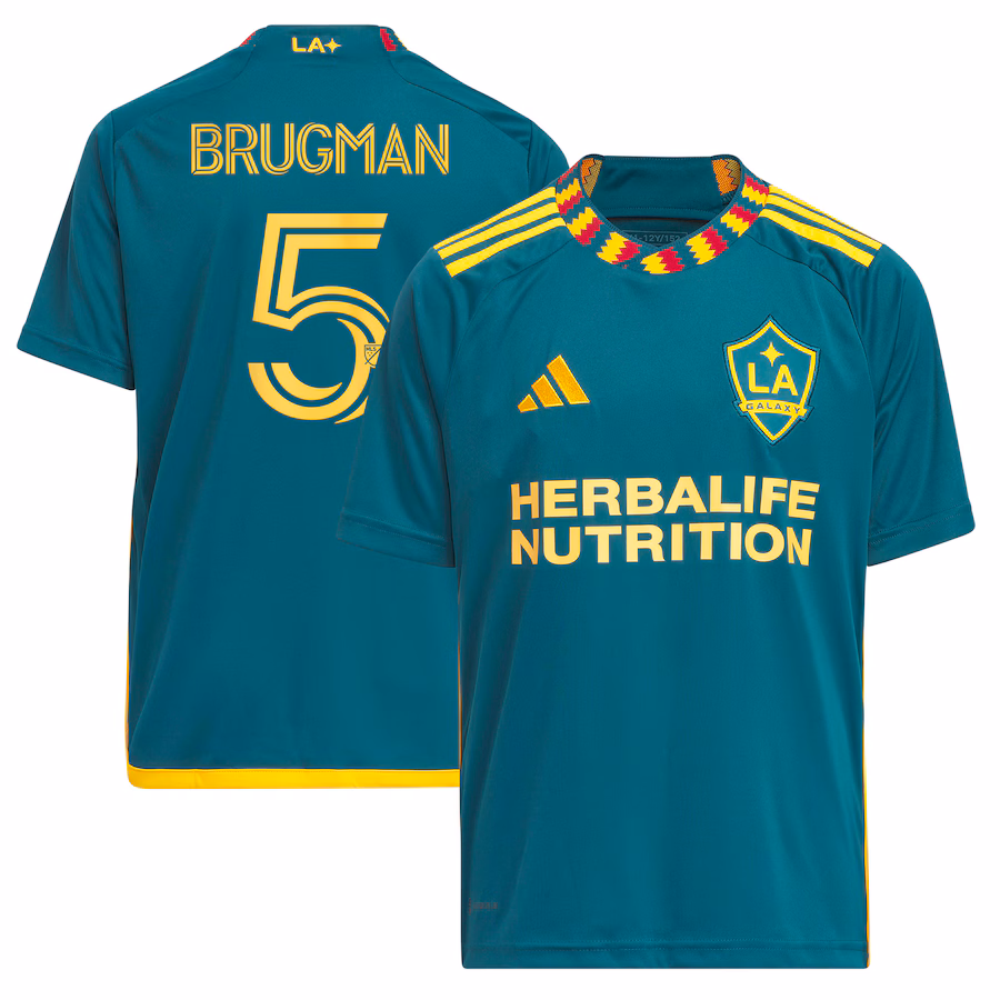 Youth LA Galaxy Gastón Brugman adidas Green 2023 LA Kit Replica Player Jersey - Jersey