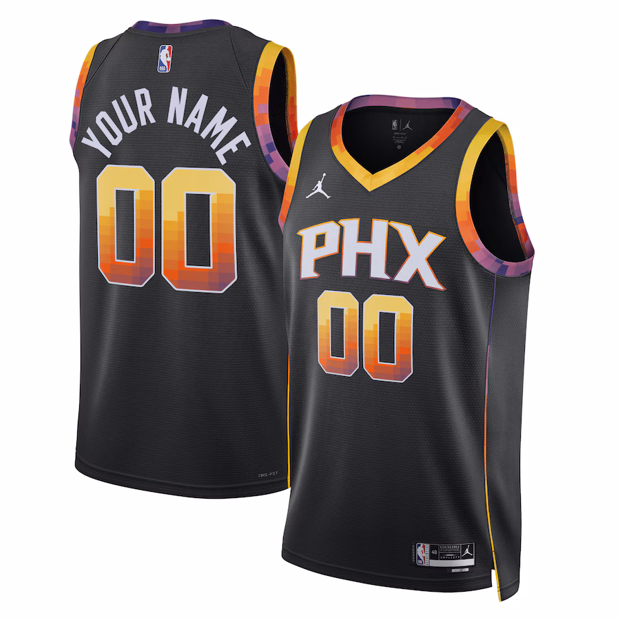 Unisex Phoenix Suns Jordan Brand Black 2022/23 Swingman Custom Jersey - Statement Edition - Jersey