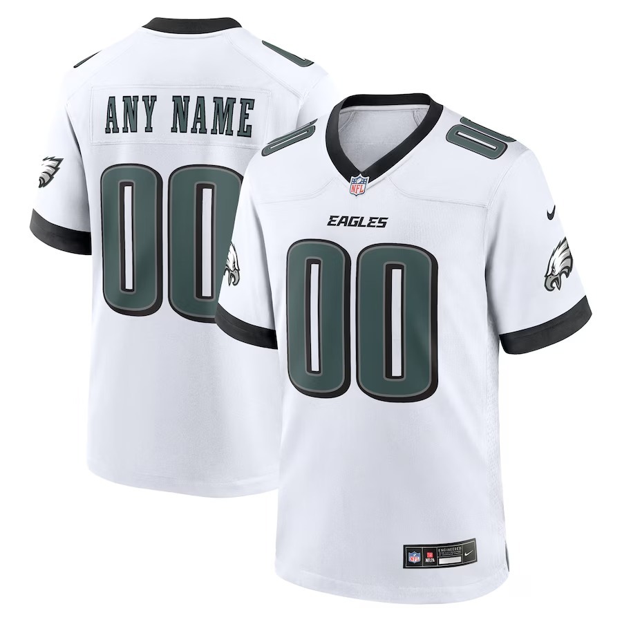 Men's Philadelphia Eagles Nike White Custom Game Jersey - Jersey