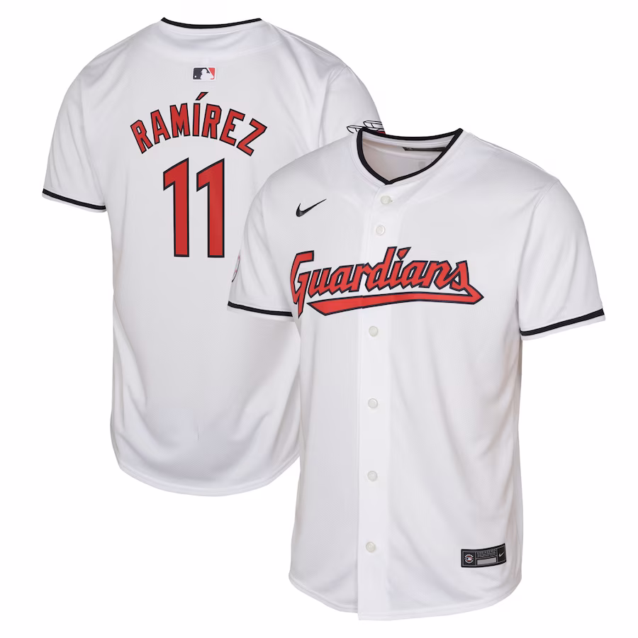 Youth Cleveland Guardians Jose Ramirez Nike White Home Limited Player Jersey - Jersey