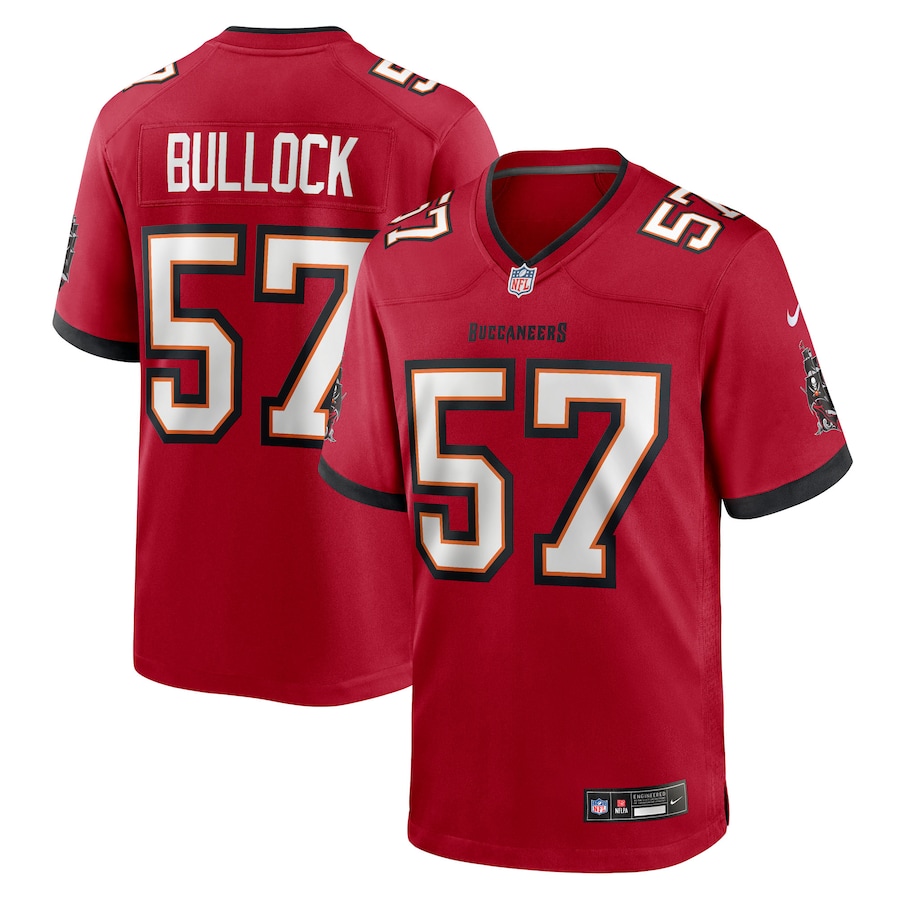 Men's Tampa Bay Buccaneers John Bullock Nike Red Team Game Jersey - Jersey