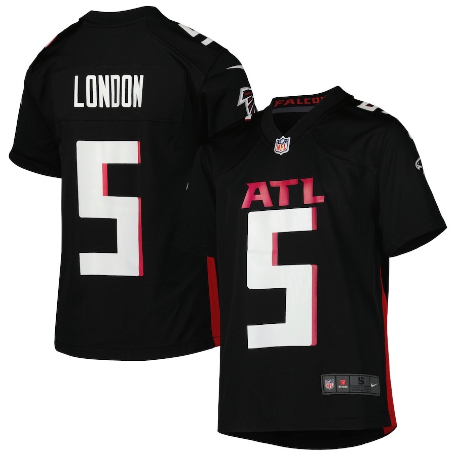 Youth Atlanta Falcons Drake London Nike Black Game Jersey - Jersey