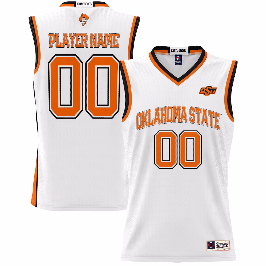 Oklahoma State Cowboys GameDay Greats Youth NIL Pick-A-Player Lightweight Basketball Jersey - White - Jersey