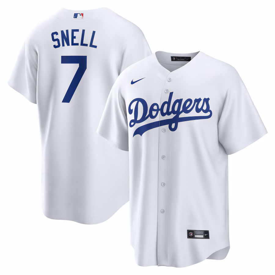Men's Los Angeles Dodgers Blake Snell Nike White Home Replica Player Jersey - Jersey