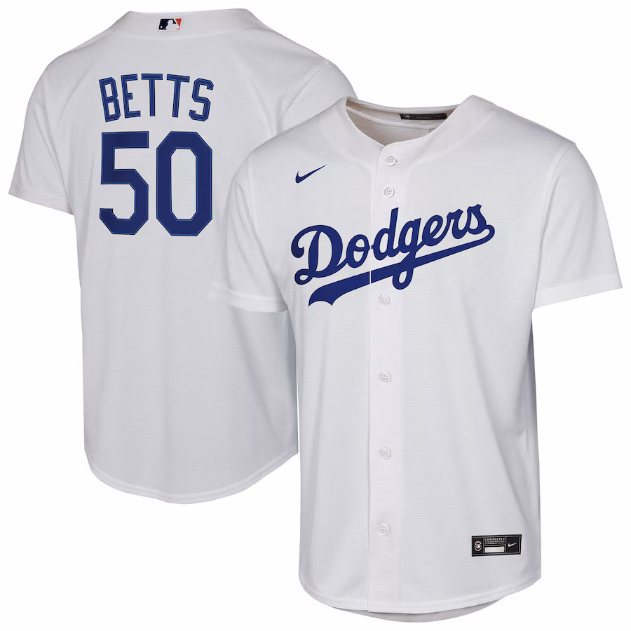 Youth Los Angeles Dodgers Mookie Betts Nike White Home Replica Player Jersey - Jersey