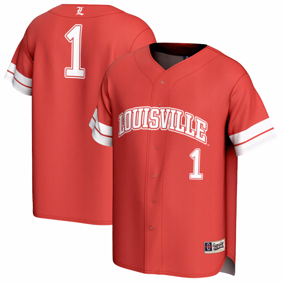 Youth GameDay Greats #1 Red Louisville Cardinals Lightweight Collegiate Baseball Fashion Jersey - Jersey