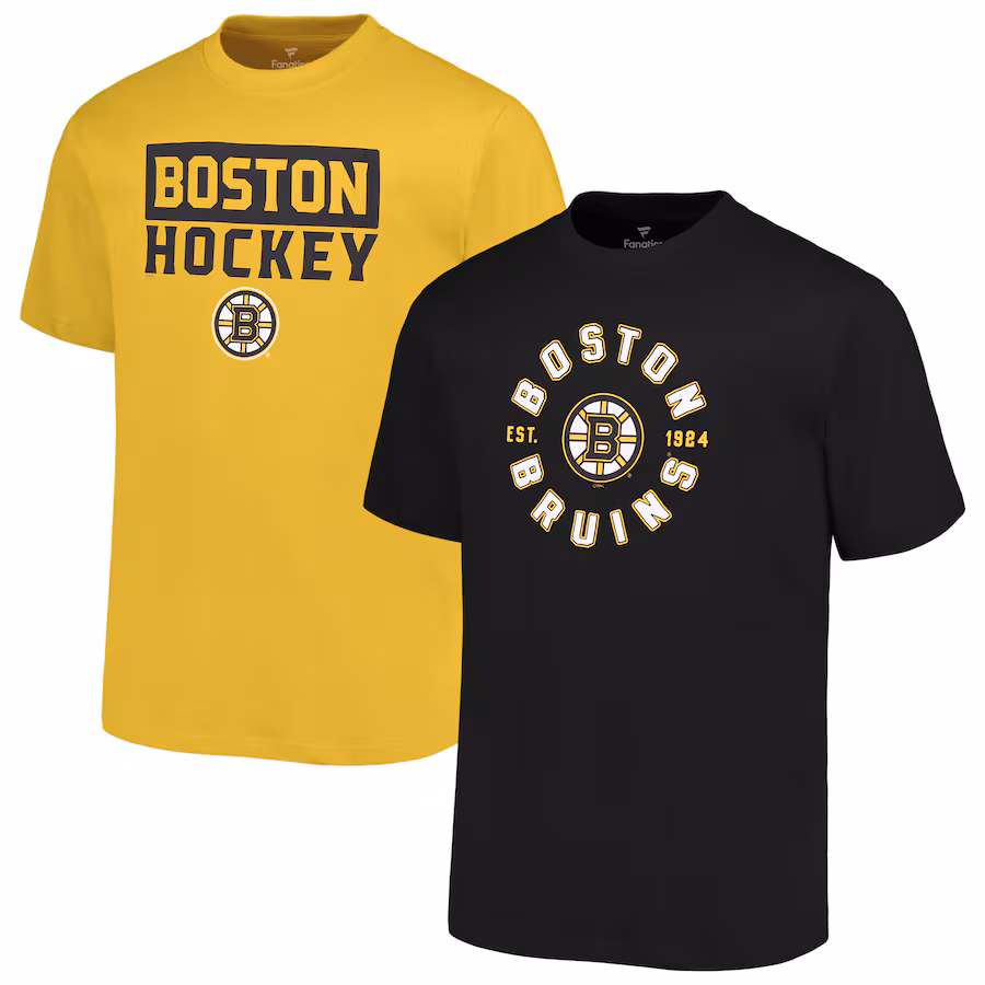 Men's Boston Bruins Fanatics Big & Tall 2-Pack T-Shirt Set - Jersey