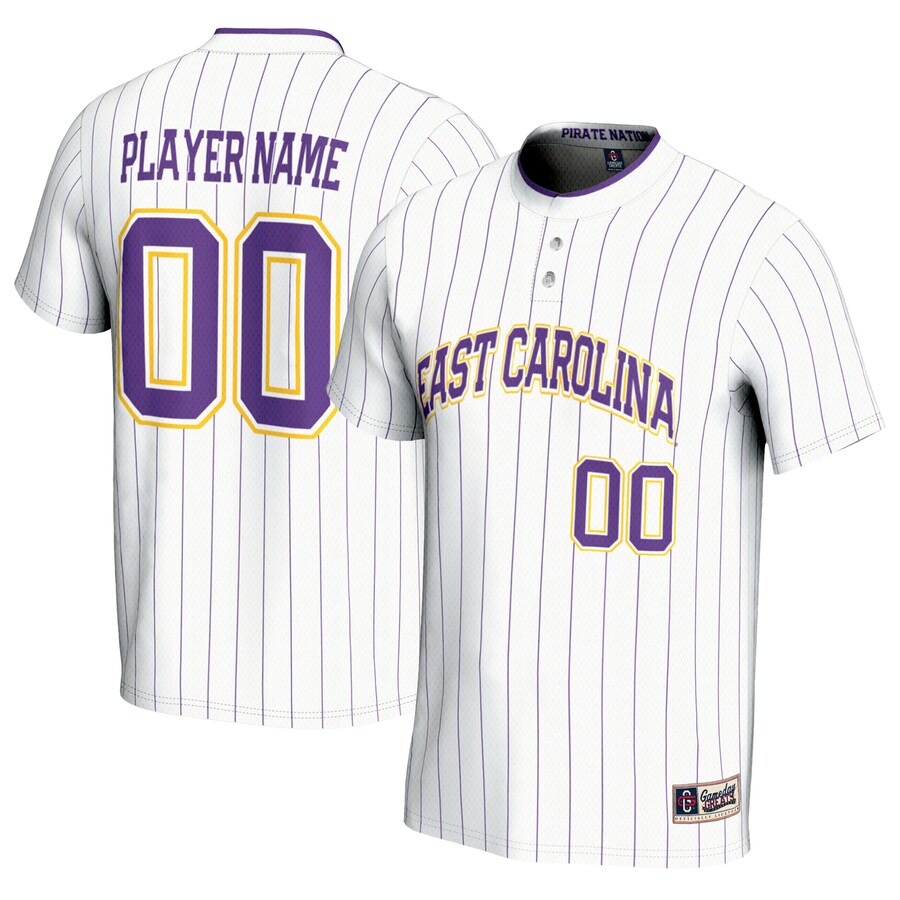 ECU Pirates GameDay Greats Unisex NIL Pick-A-Player Lightweight Softball Jersey - White - Jersey
