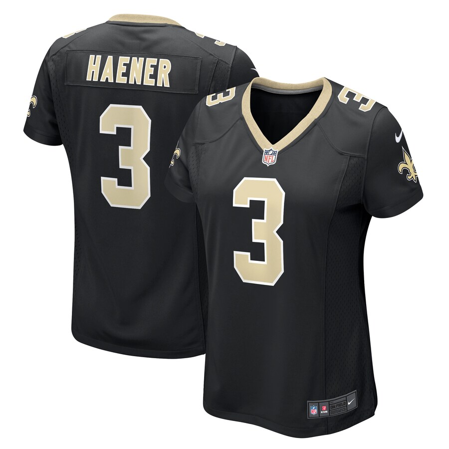Women's New Orleans Saints Jake Haener Nike  Black Team Game Jersey - Jersey