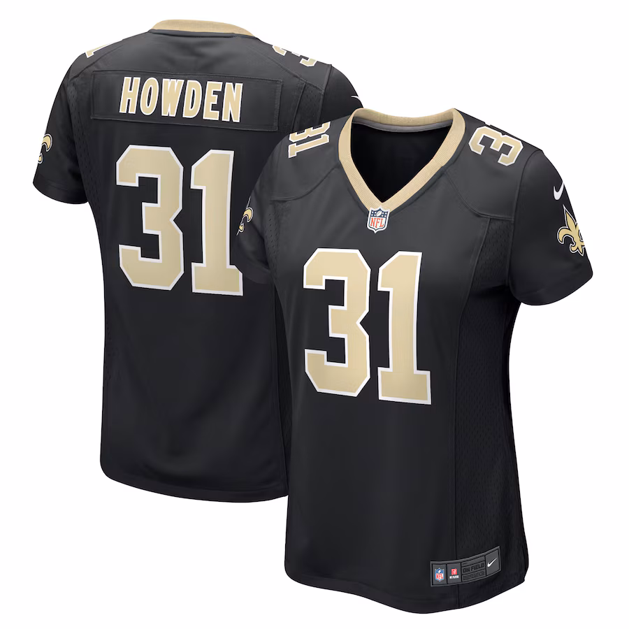 Women's New Orleans Saints Jordan Howden Nike  Black Team Game Jersey - Jersey
