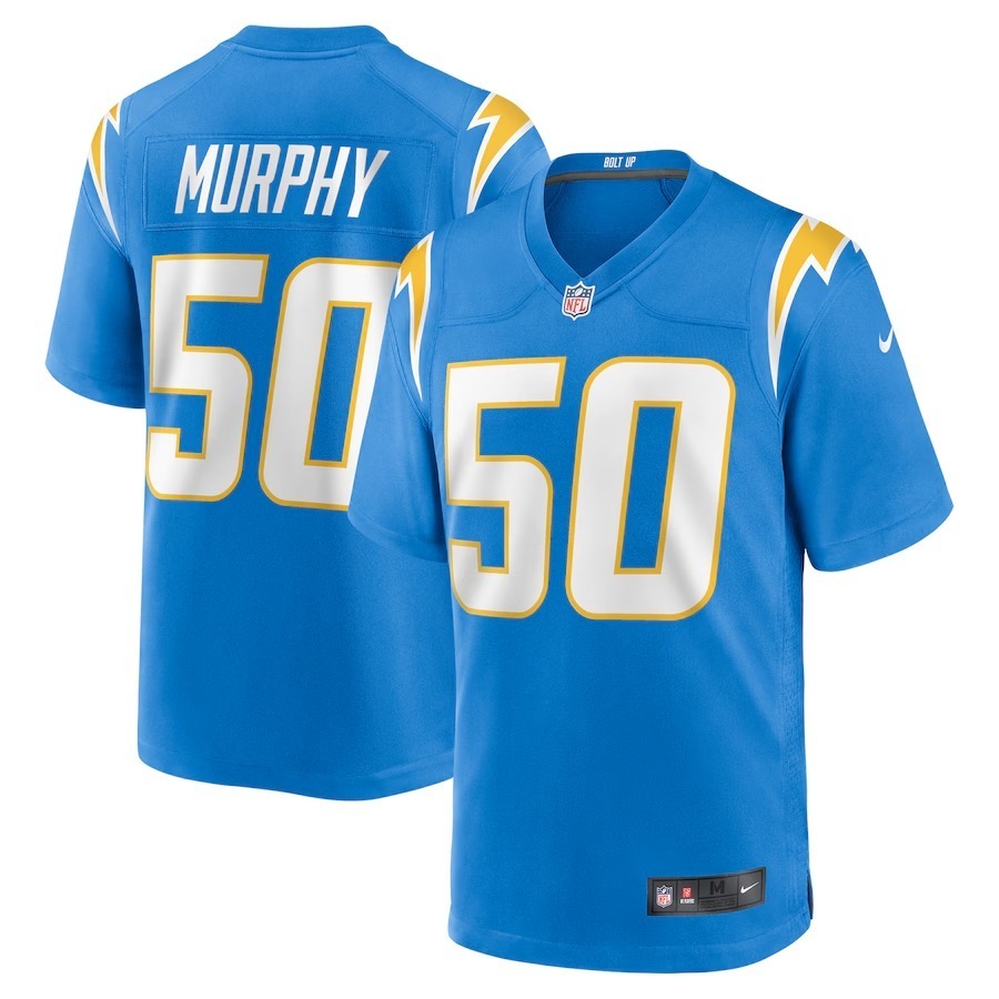 Men's Los Angeles Chargers Caleb Murphy Nike Powder Blue Team Game Jersey - Jersey