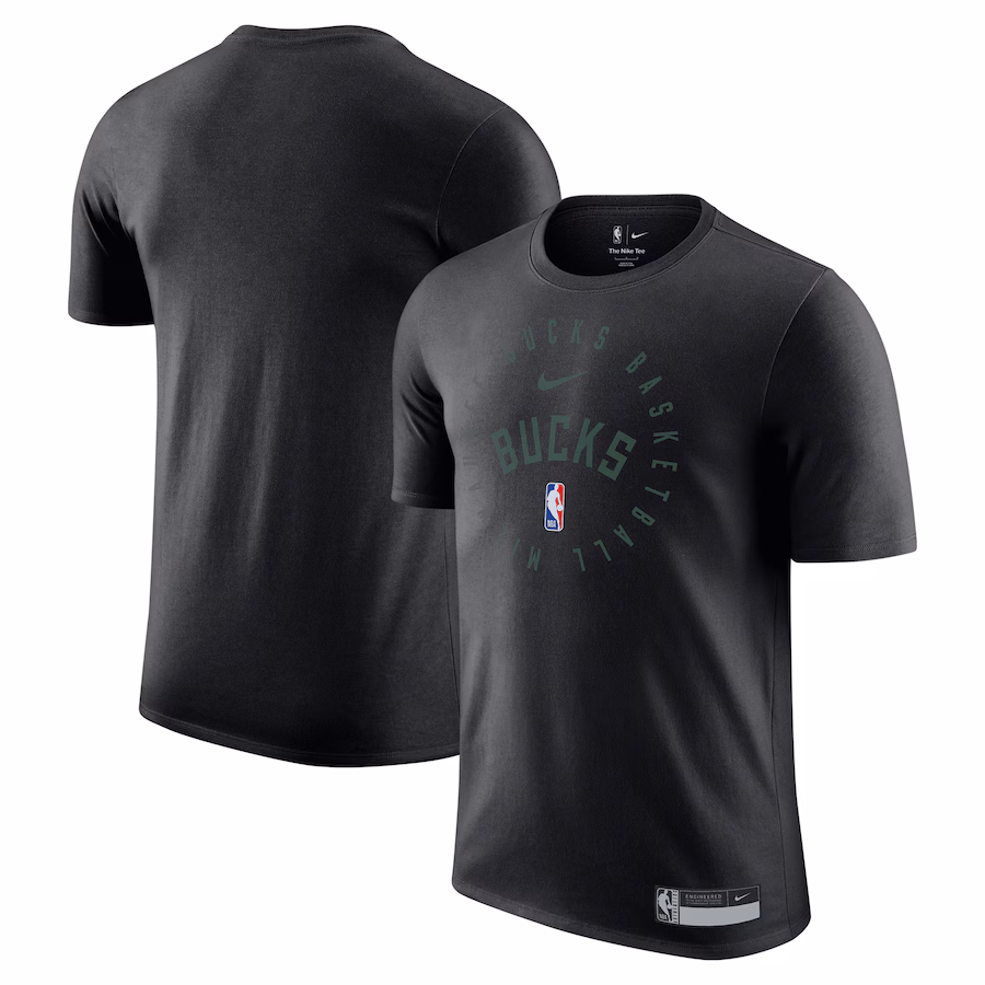 Men's Milwaukee Bucks Nike Black 2024/25 Legend On-Court Practice Performance T-Shirt - Jersey