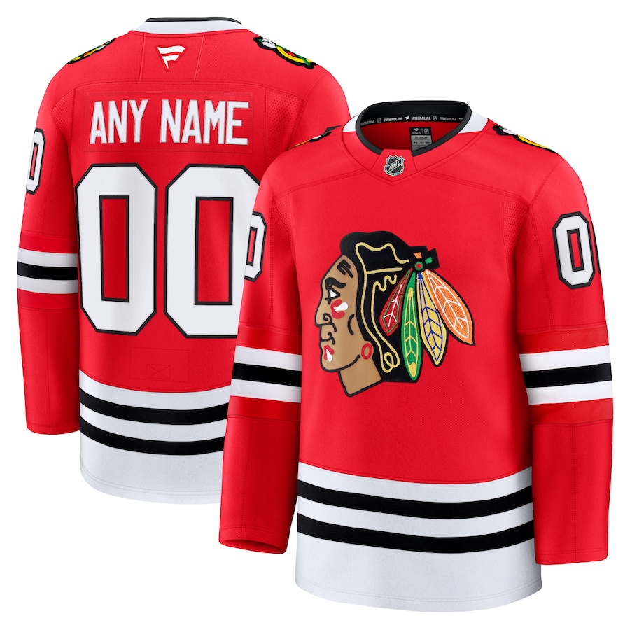 Men's Chicago Blackhawks Fanatics Red Home Premium Custom Jersey - Jersey