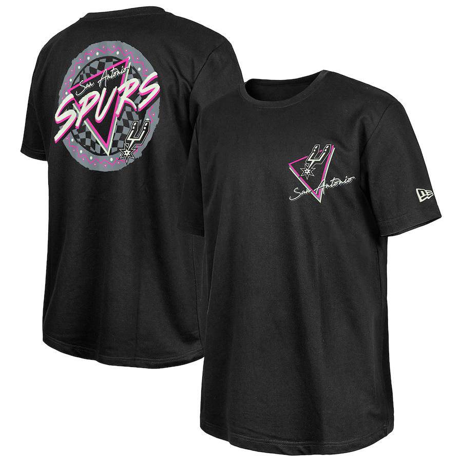 San Antonio Spurs  New Era Black Glow-in-the-Dark T-Shirt - Jersey