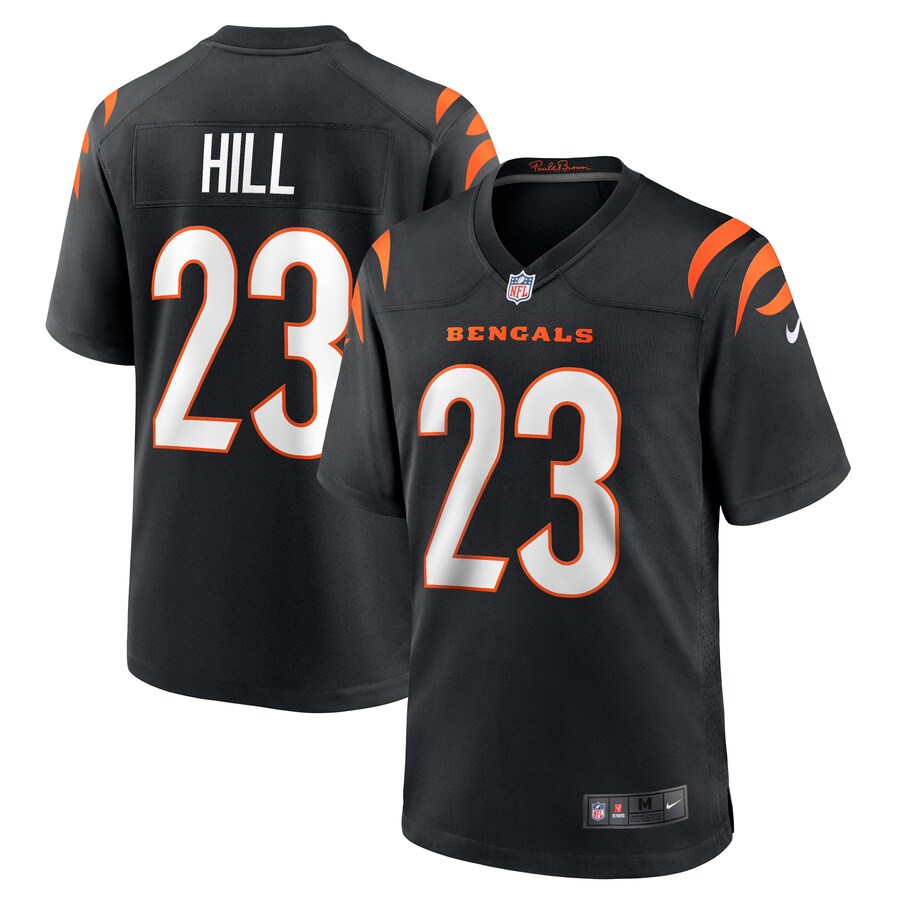 Men's Cincinnati Bengals Daxton Hill Nike Black Player Game Jersey - Jersey