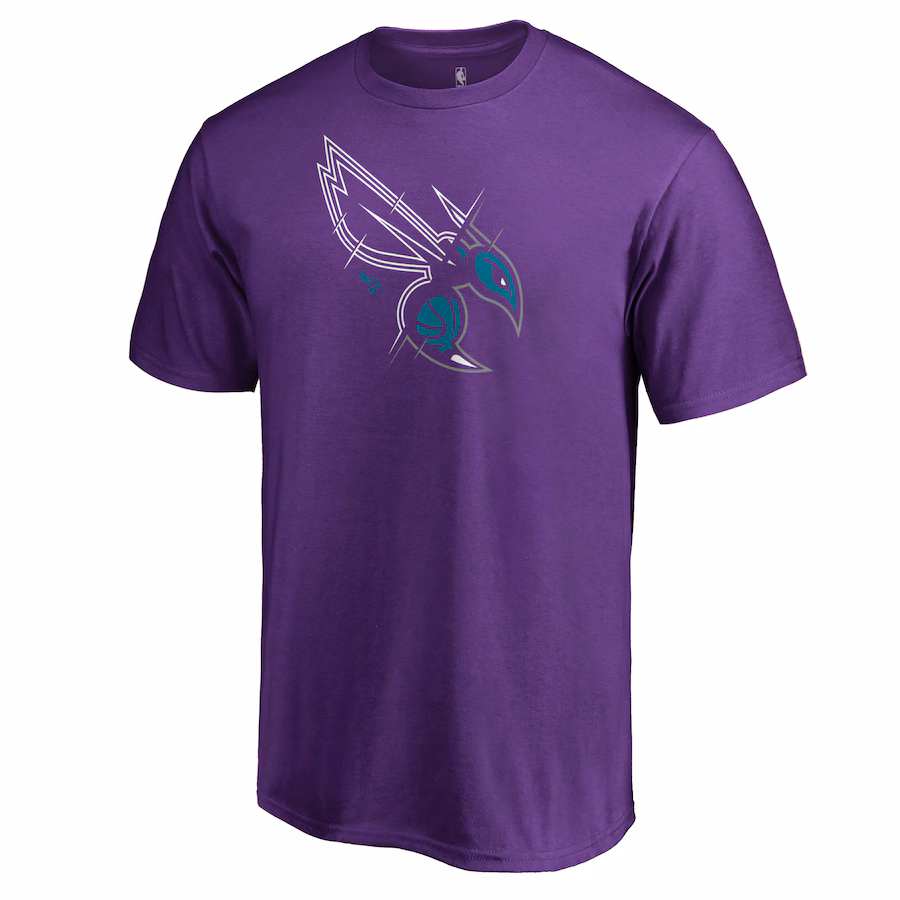 Men's Charlotte Hornets Purple X-Ray T-Shirt - Jersey