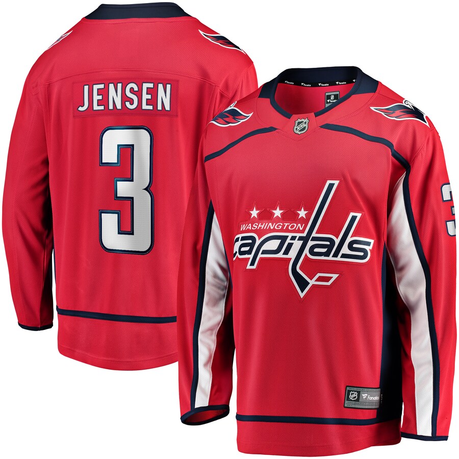 Men's Washington Capitals Nick Jensen Fanatics Branded Red Replica Player Jersey - Jersey