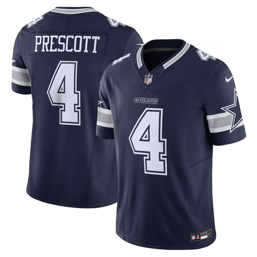 Men's Dallas Cowboys Dak Prescott Nike Navy Vapor F.U.S.E. Limited Jersey - Jersey
