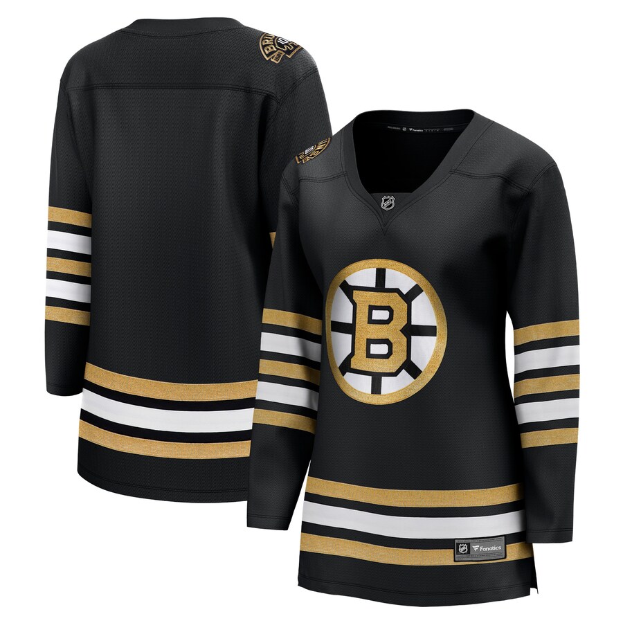 Women's Boston Bruins  Fanatics Branded Black 100th Anniversary Premier Breakaway Jersey - Jersey