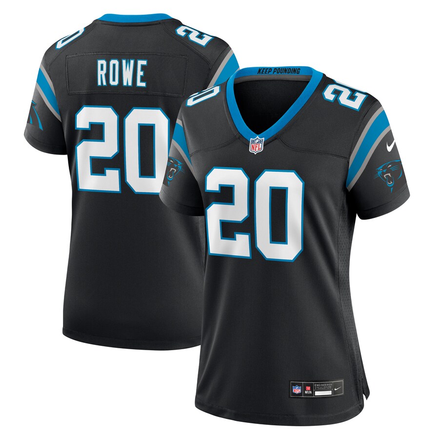 Women's Carolina Panthers Eric Rowe Nike Black Game Jersey - Jersey