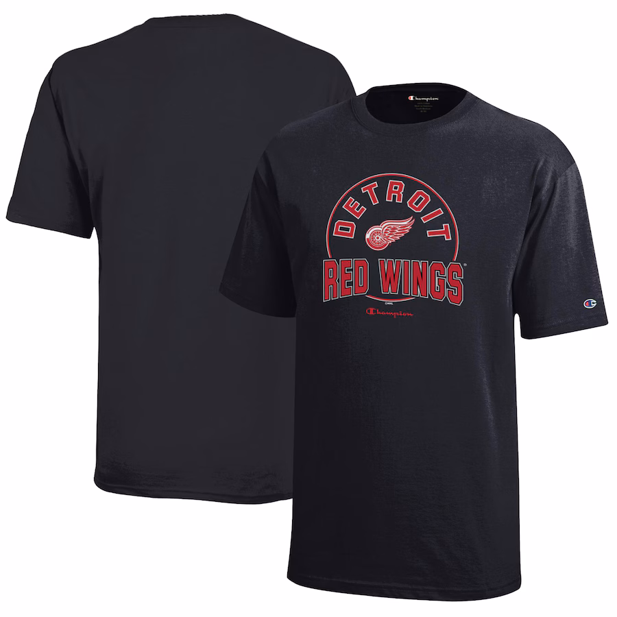 Youth Detroit Red Wings Champion Black Jersey T-Shirt - Jersey