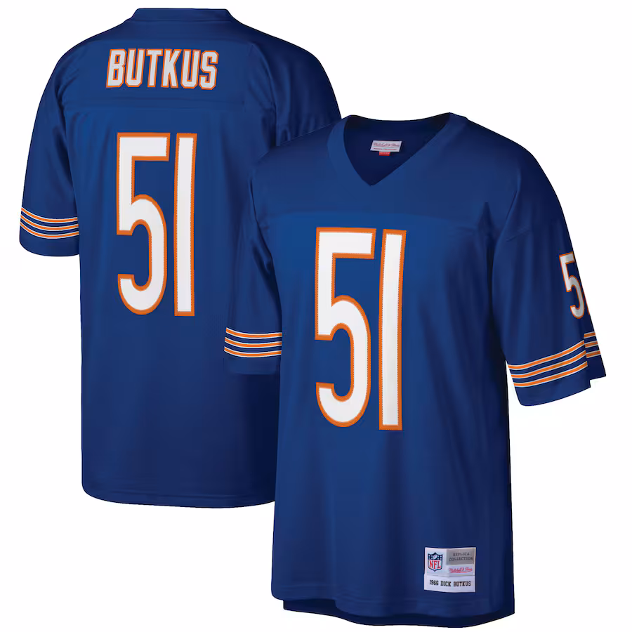 Men's Chicago Bears Dick Butkus Mitchell & Ness Navy Retired Player Legacy Replica Jersey - Jersey