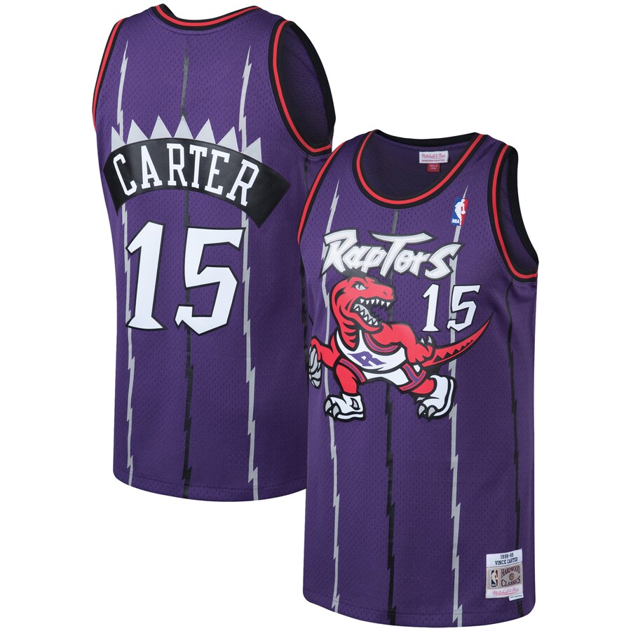 Men's Toronto Raptors Vince Carter Mitchell & Ness Purple 1998/99 Big & Tall Hardwood Classics Swingman Jersey - Jersey