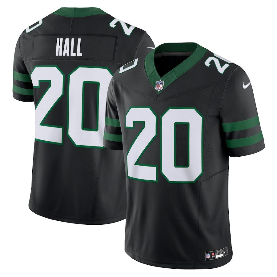 Men's New York Jets Breece Hall Nike Legacy Black Alternate Vapor F.U.S.E. Limited Jersey - Jersey