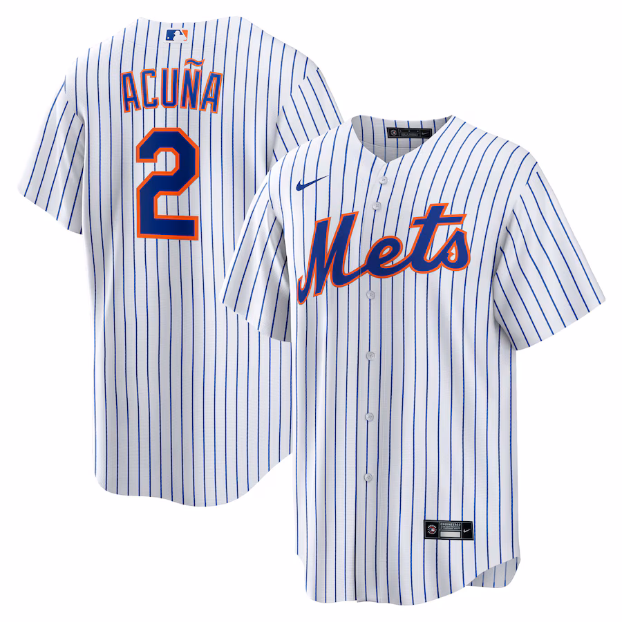 Men's New York Mets Luisangel Acuña Nike White Home Replica Player Jersey - Jersey