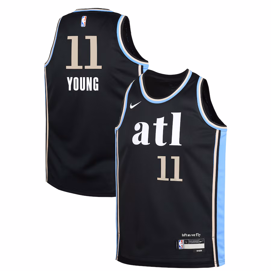 Youth Atlanta Hawks Trae Young Nike Black  Swingman Replica Jersey - City Edition - Jersey