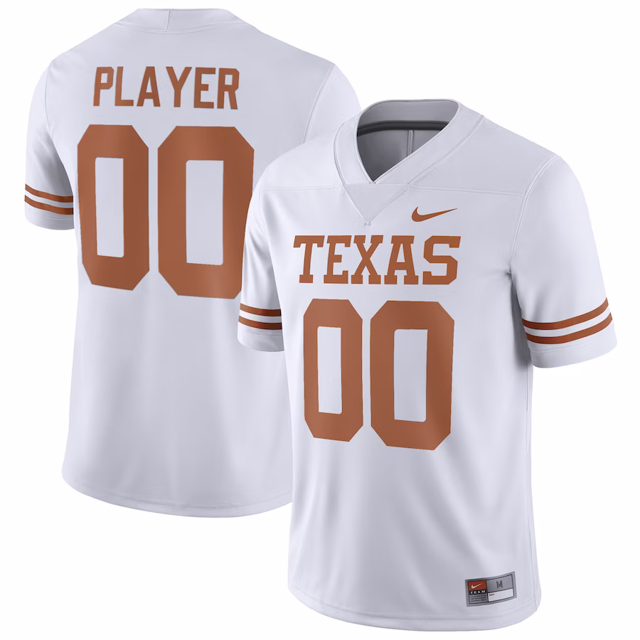 Texas Longhorns Nike Pick-A-Player NIL Replica Football Jersey - White - Jersey