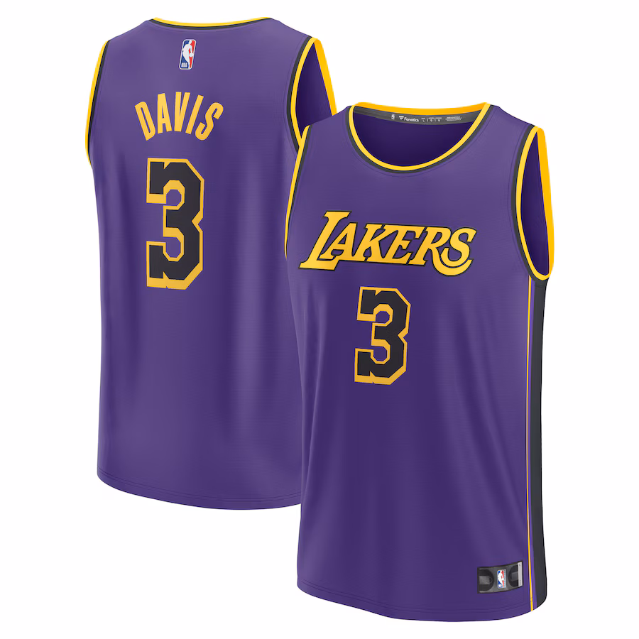 Youth Los Angeles Lakers Anthony Davis Fanatics Purple Fast Break Player Jersey - Statement Edition - Jersey