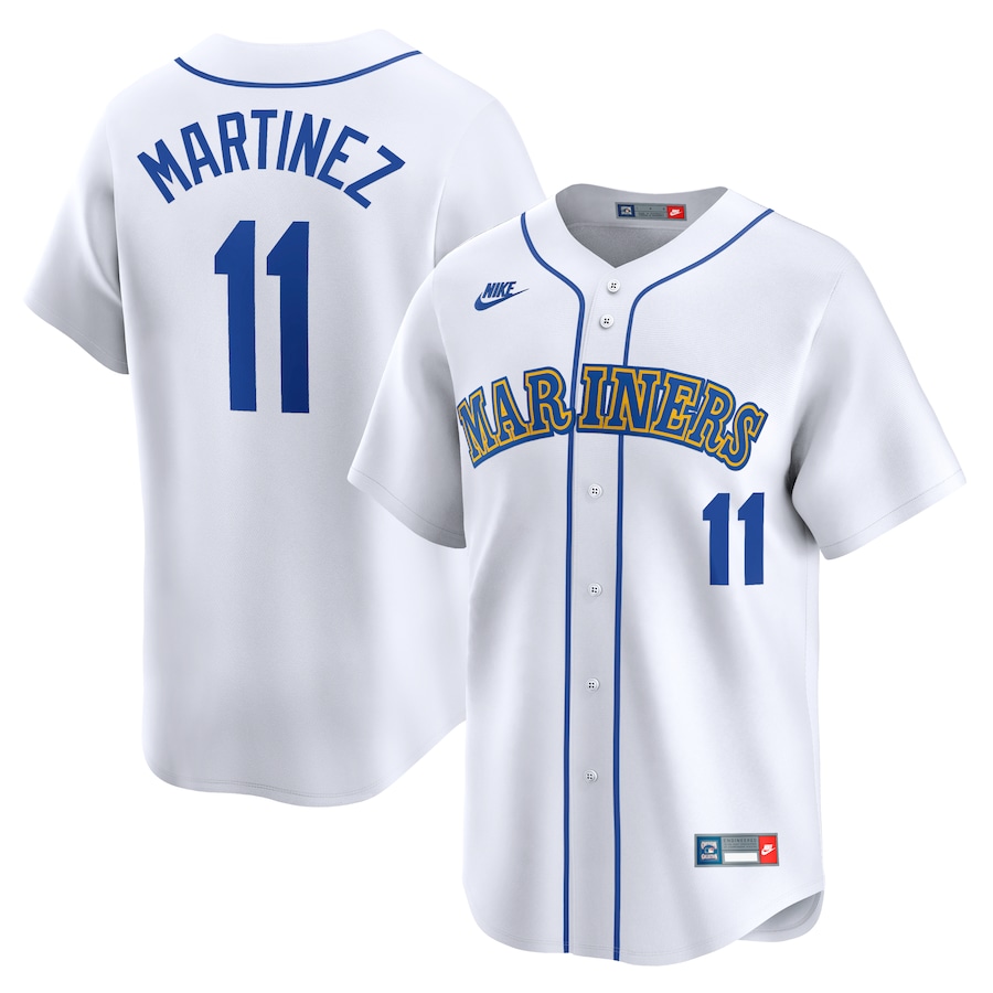 Women's Seattle Mariners Nike White Edgar Martinez Throwback Cooperstown Limited Jersey - Jersey