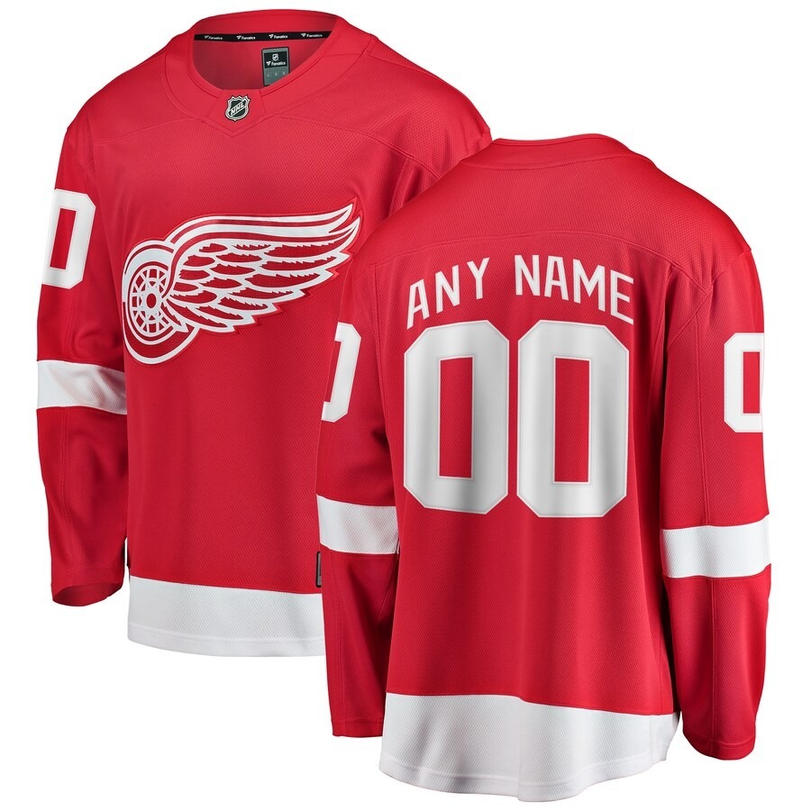 Men's Detroit Red Wings Fanatics Branded Red Home Breakaway Custom Jersey - Jersey